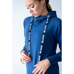 Sportovní kojící šaty Miracle s funkčními náplety modrá.