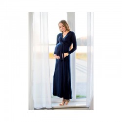 Těhotenské a kojící maxišaty Miracle modré