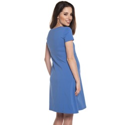 Těhotenské a kojící šaty LULLA - modrá