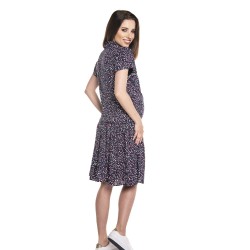 Těhotenské a kojící šaty KAIRA - puntík KR