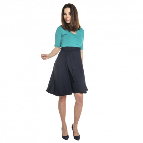 Těhotenské a kojící šaty ROXANE - turquoise Těhotenské a kojící šaty ROXANE - turquoise