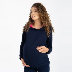 Těhotenská a kojící mikina MARGO - tmavě modrá