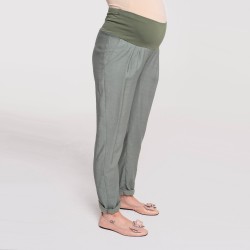 Těhotenské kalhoty DAFFY - olivová