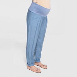 Těhotenské kalhoty DAFFY - modrá