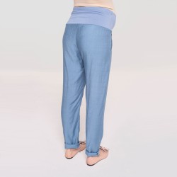 Těhotenské kalhoty DAFFY - modrá