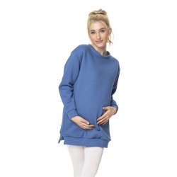 Těhotenská a kojící mikina MORINA - modrá