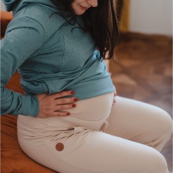 Těhotenské tepláky Milk - béžová