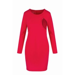 Úpletové kojící šaty Milky Dress - červené