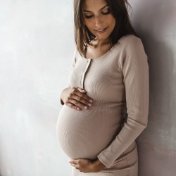 Těhotenské a kojící šaty Tummy - béžová