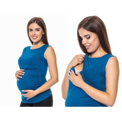 Těhotenské a kojící tílko TOP - tmavě modrá