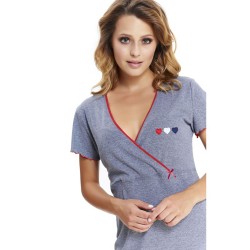Těhotenská noční košilka Elean S  pro kojení šedá
