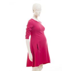 Těhotenské luxusní šaty ADI A  malinové
