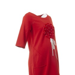 Těhotenské šaty Clea červené