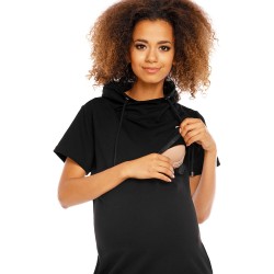 Těhotenské a kojící šaty Rút černé