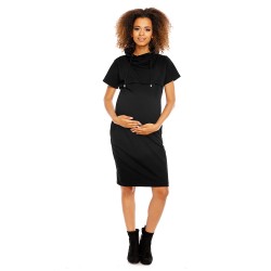 Těhotenské a kojící šaty Rút černé