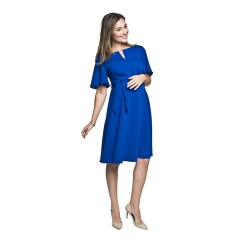 Těhotenské a kojící šaty Nimis modrá