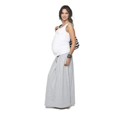 Těhotenská sukně Madi světle šedá