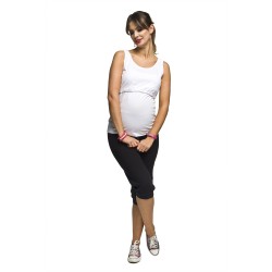 Těhotenské capri Fitness CROP černé