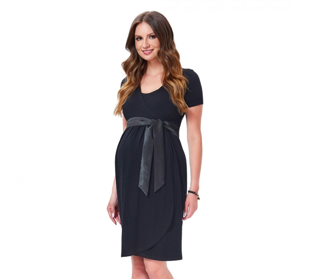 Těhotenské a kojící šaty Giulia černé