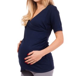 Těhotenská a kojící halenka DARIA tmavě modrá