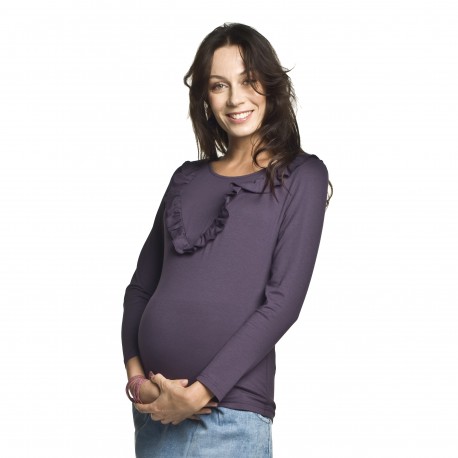 Těhotenská a kojící halenka Esme fialová