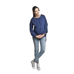 Těhotenská a kojící mikina Kimi tmavě modrá