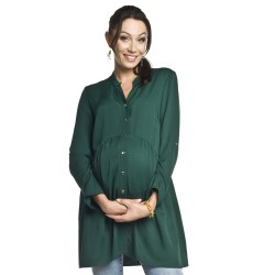 Těhotenská a kojící tunika Tonea tmavě zelená