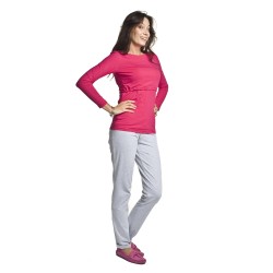 Těhotenské tepláky Fitness Slim světle šedé