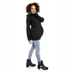 Těhotenská a kojící mikina  Lina černá