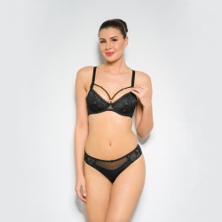 Vyztužená kojící podprsenka Glamour Soft černá