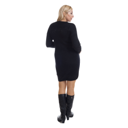 Zimní šaty BINKA 1802 černé s lurexem