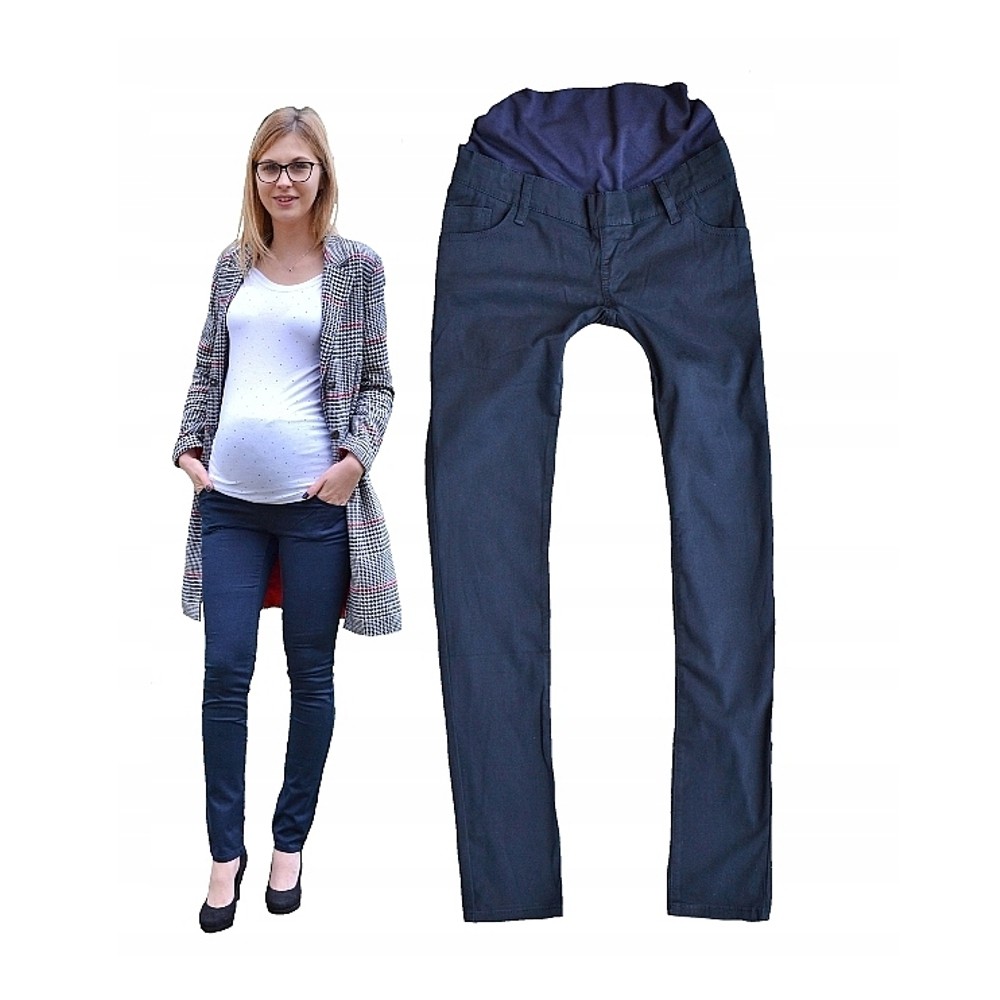 Těhotenské moderní kalhoty Celine modré