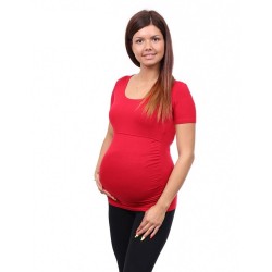 Těhotenské a kojící tričko Stella červená