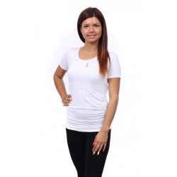 Těhotenské a kojící tričko Stella bílá