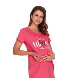 Těhotenská noční košilka Iris pro kojení růžová
