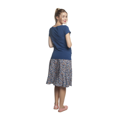 Těhotenská kolová sukně TIBI meruňkové kvítky