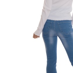 Riflové těhotenské kalhoty OXANA modrá jeans