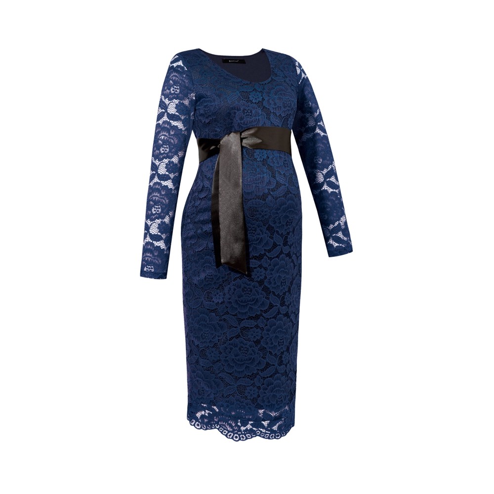 Krajkové těhotenské šaty TENUA tmavě modrá.