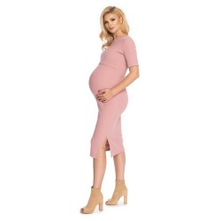 Těhotenské a kojící šaty Andrea růžová