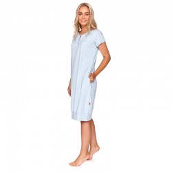 Těhotenská noční košilka Kristýna pro kojení modrá melange