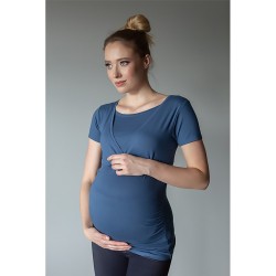 Těhotenské a kojící triko Miracle modrá.